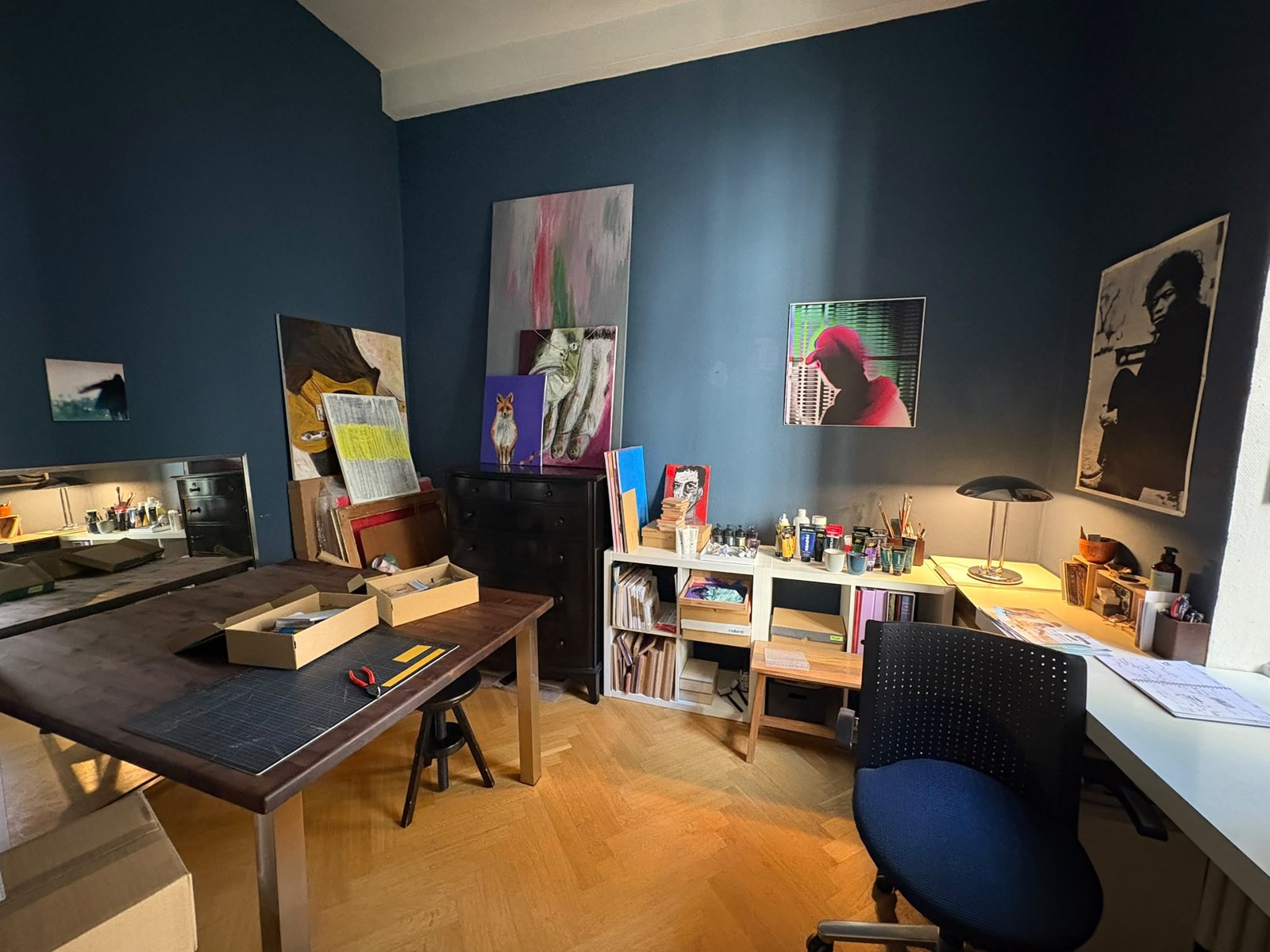 Blick in das Atelier von Claudia Theodora Forte
